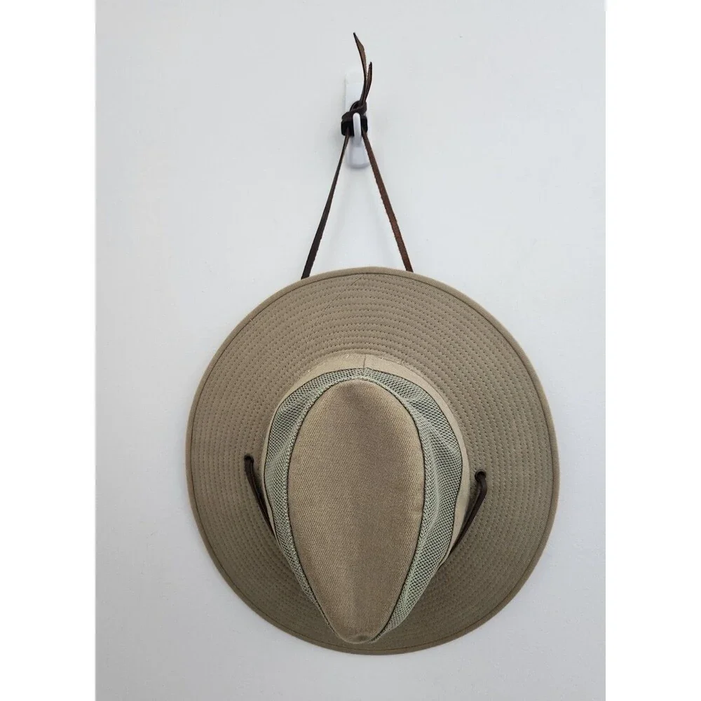 Dorfman Pacific Safari Mesh Cotton Outdoor Fishing Hat Green Taupe Men Small